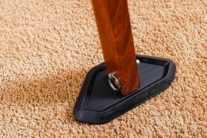 Super Heavy Duty Security Door Wood Grain Finish Lock Bar Fully Adjustable Door Stopper Device for Home Defense for Residential and Commercial Use to Protect Against Forced Entry
