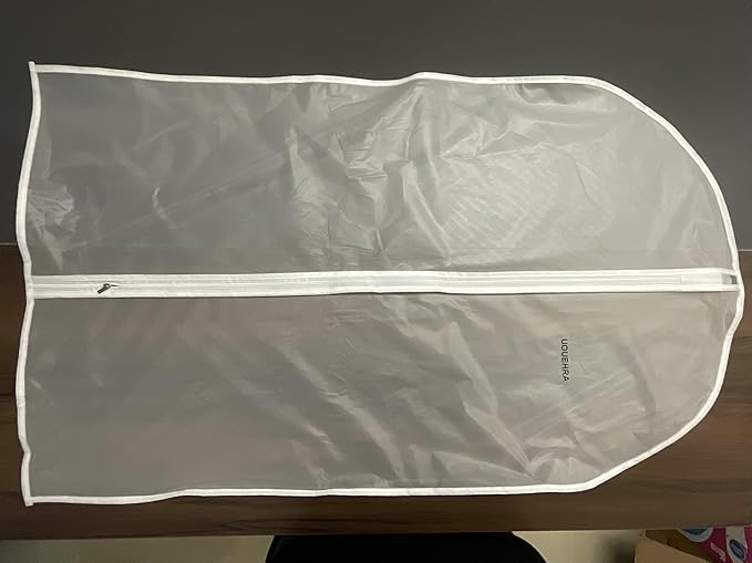 Garment Bags for Hanging Clothes 24''X48'' Suit Bags for Closet Storage (Pack of 6) Plastic Waterproof Suit Cover Bags with Zipper for Coats, Jackets, Shirts