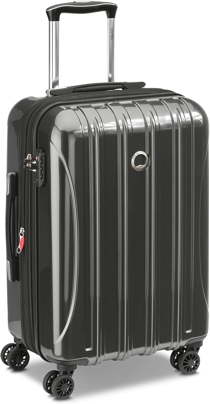 DELSEY PARIS Helium Aero Hardside Expandable Luggage with Spinner Wheels, Titanium, 3-Piece Set (21/24/28)