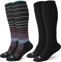 HAPIU Merino Wool Soft Compression Socks for Women & Men, 15-20 mmHg, Plus Size Knee High Stocking for Nurses, Pregnancy, Travel, Flight, Medias de Compresión Mujer