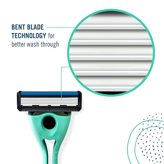 Preserve Shave 5 Five Blade Refillable Razor, Made from Recycled Materials, Poppy Red