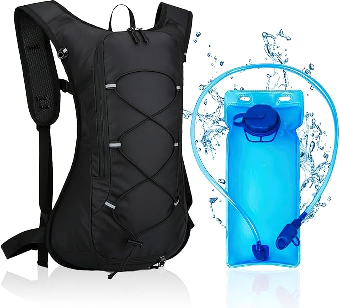 Hydration Backpack, Cycling Backpack Outdoor,Lightweight Hydration Pack with 70 oz 2L Hydration Bladder, Water Backpack for Running, Hiking, Cycling, Climbing, Camping, Biking