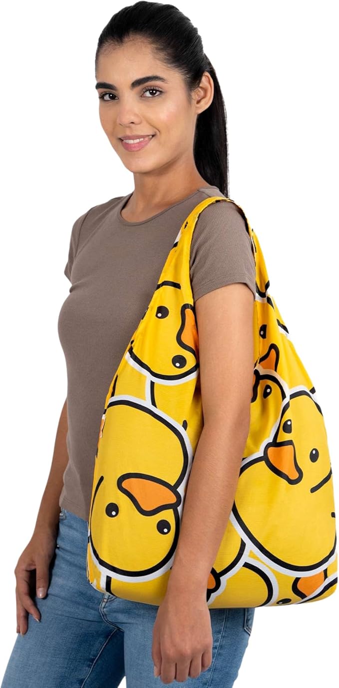 Nanobag Ultra-Lightweight Foldable Tote for Women & Men, Reusable Grocery & Travel Bag, Packable Collapsible Compact Market Essential (Standard Duck)