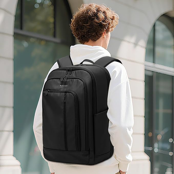 BANGE 28L Lightweight Backpack, 15.6-inch Laptop Travel Backpacks, Unisex Multifunctional Storage Pockets Business Commuter rucksack, Waterproof and Wear-resistant Outdoor Sports Leisure daypack