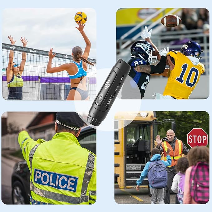 ZHT Electronic Whistle for Coaches, Referees, Teachers - 3 Tones & 3 High Volume, Handheld Whistles with Lanyard - Sports Whistle for Volleyball Soccer, Outdoor Camping, Emergency Safety
