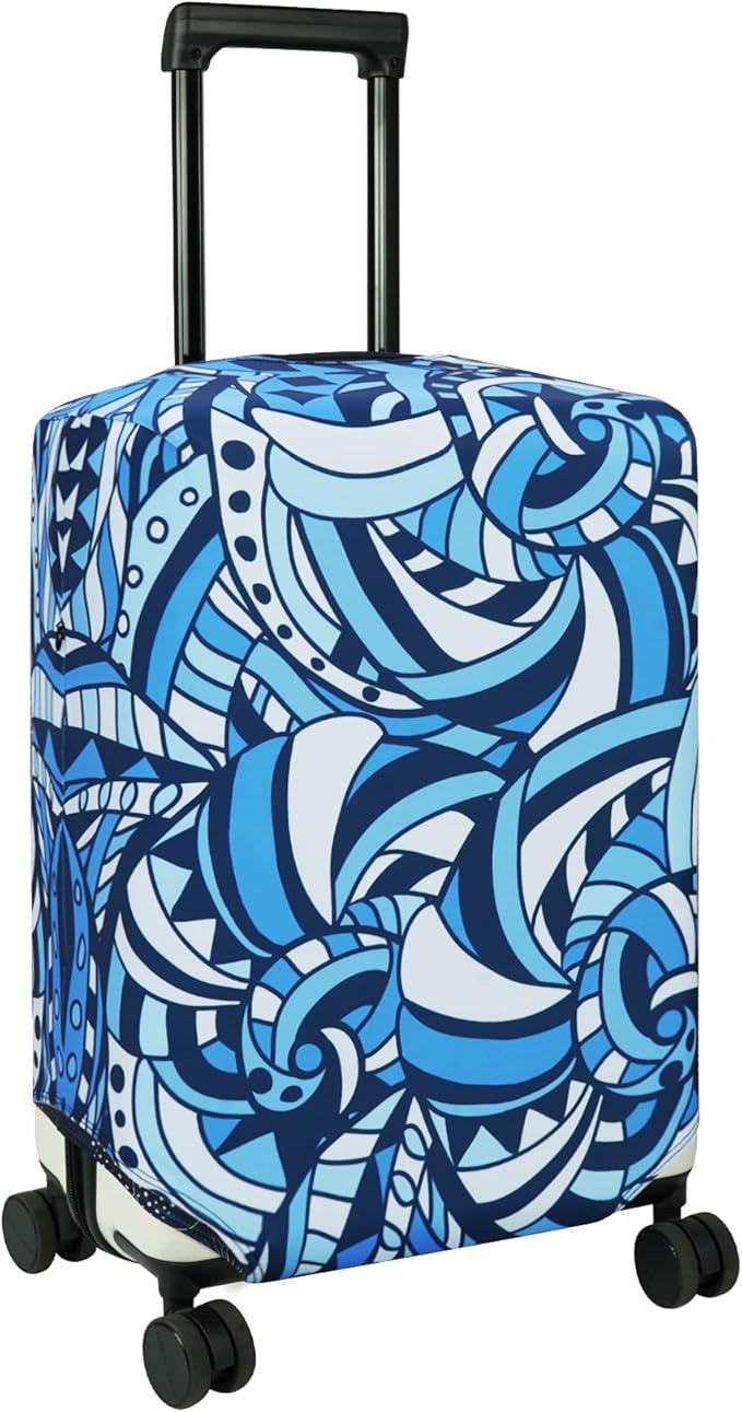 HYPER VENTURE Washable Luggage Cover - Fashion Suitcase Protector Fits 18-22 Inch Luggage (Cockle Stairs, S)