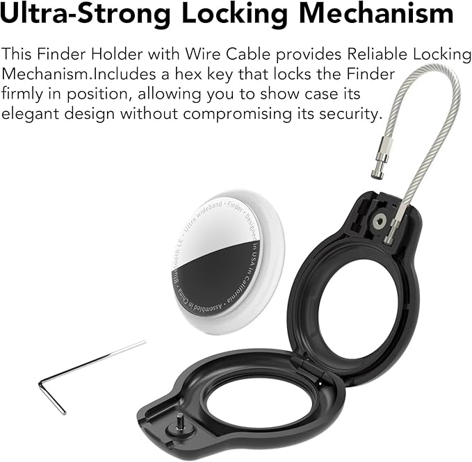 for AirTag Holder Case with Keychain, Air Tags-2 Pack for Apple Air Tag Holder with Wire Cable Lock Key Ring Chain Air Tagholder Accessories for GPS Item Tracker Kids,Keys,Luggage