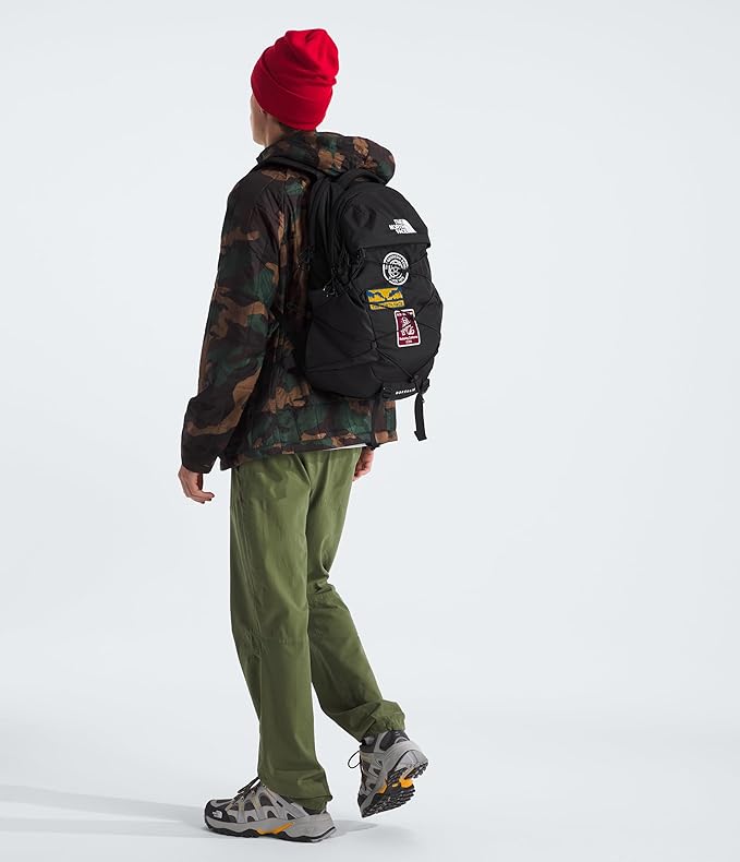 THE NORTH FACE Borealis Commuter Laptop Backpack | Water Repellent Finish, 16" Laptop Sleeve, Large Main Compartment for Everyday Carry, TNF Black U Borealis Patch/TNF White, One Size