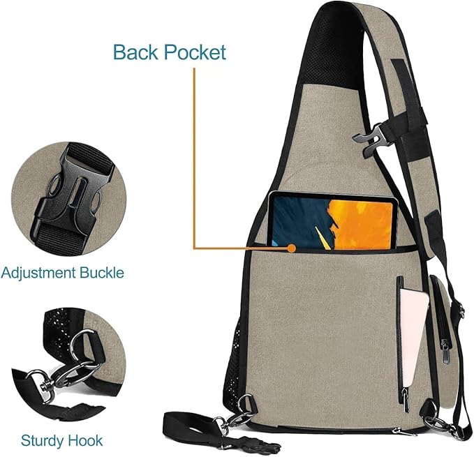 MOSISO Camera Bag Sling Backpack, DSLR/SLR/Mirrorless Full Open Camera Case with Tripod Holder&Rain Cover&Modular Insert, Photography Backpack Compatible with Canon/Nikon/Sony/Fuji, Khaki