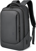 hk Laptop Backpack for Men with USB Charging Port for Business Work College Travel (Dark Grey, 17.3 inch)