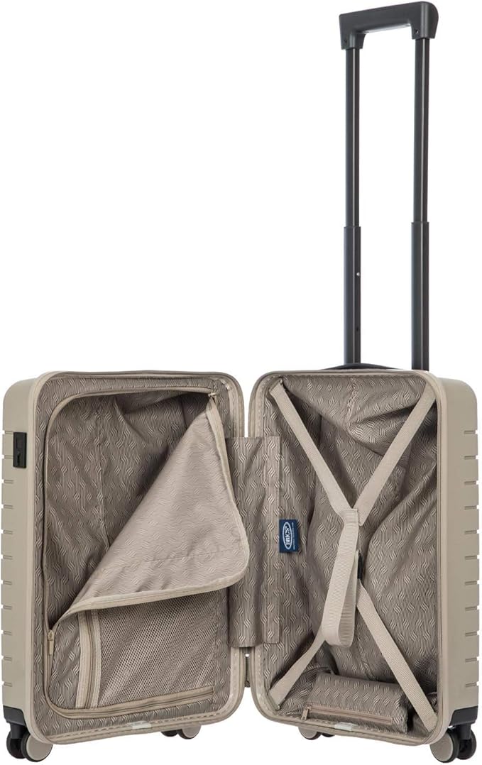 Bric's B|Y Ulisse Spinner Carry-On Suitcase, Lightweight Expandable Hard Shell Luggage with TSA Lock and Smooth 360° Wheels 21 Inch – Dove Grey