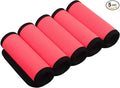 Neoprene Luggage Handle Wraps for Traveling Bright Color Luggage Tags|Handle Wraps|Handle Covers (Tomato)