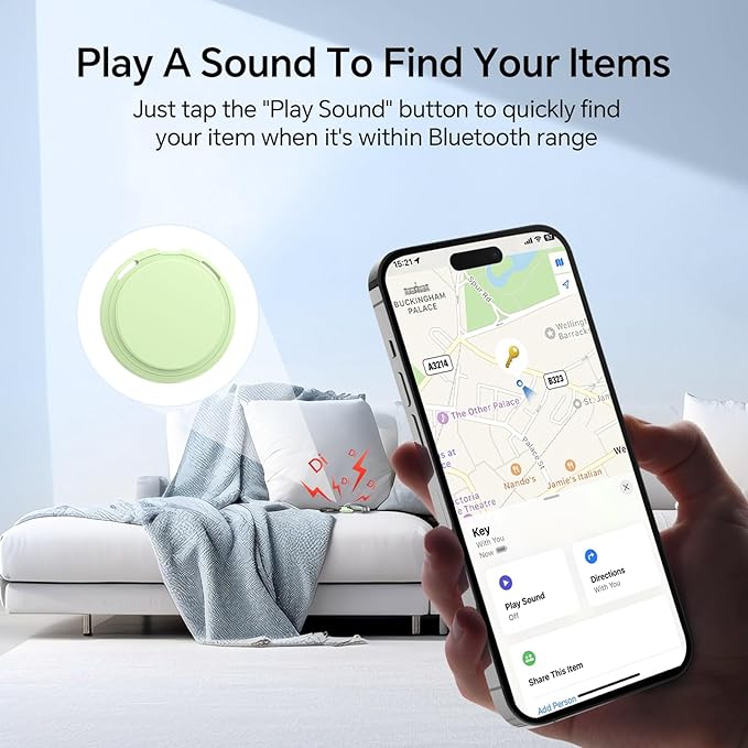 Air 4 Pack tags Tracker [Apple MFi Certified] Pair with Apple Find My(iOS Only) Smart Bluetooth Key Tracking Tags Item Finders Waterproof Worldwide Located Devices for Pet Wallet Backpack Dogs Luggage