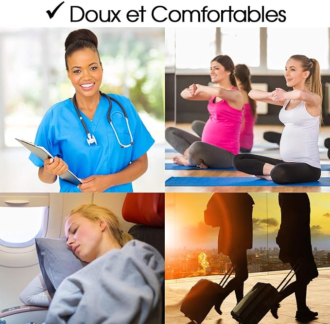 Cotton Compression Socks for Women & Men. 15-20 mmHg Support Knee-High Charcoal Gray S/M