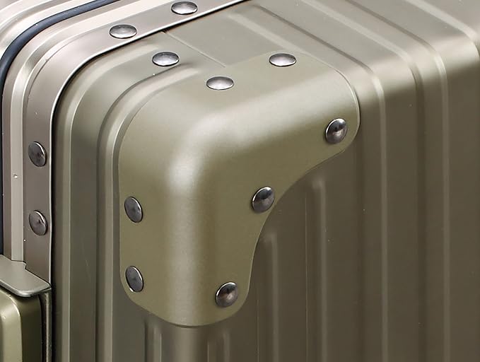 All Aluminum Lightweight Carry-On Luggage - Hardside Carry-On Suitcase, TSA Approved, Hard Shell Suitcase for Travel, Airline Approved 21 Inch Hard Spinner Wheels Luggage (Bronze)
