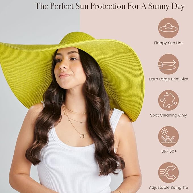 San Diego Hat Company Women's Ultrabraid X-Large Brim Hat, Adjustable Sun Hat with UPF 50+