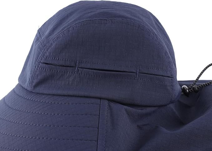 Home Prefer UPF 80+ Sun Hat for Men Women Wide Brim Sun Hat with Neck Flap Summer Safari UV Protection Gardening Fishing Hat