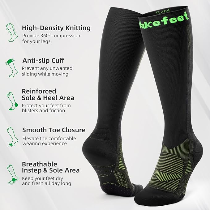 Compression Socks for Women Men 3 Pairs, Compression Stockings, Fragrance Flight Socks for Travelling Sitting