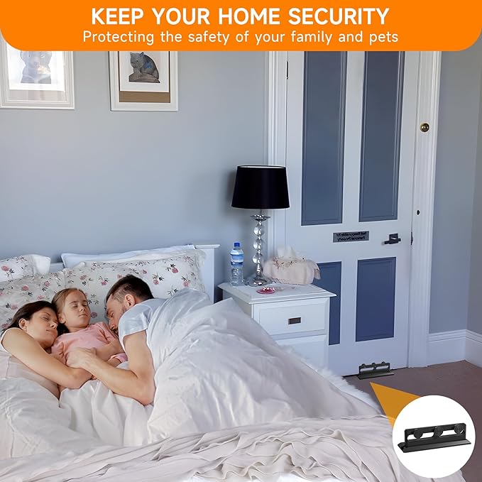 Door Security Bar, French Security Door Brace, Security Door Barricade, Withstands 3000 Lbs, Prevents Entry Burglaries Home Invasions