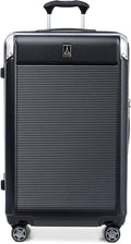 Travelpro Platinum Elite Hardside Expandable Checked Luggage, 8 Wheel Spinner, TSA Lock, Hard Shell Polycarbonate Suitcase, Shadow Black, Checked Large 28-Inch
