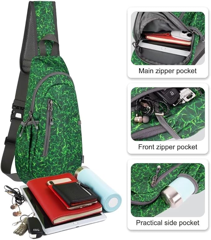 TITECOUGO Small Sling Bag, Lightweight Crossbody Backpack for Men Women, Shoulder Bag for Sports and Outdoor