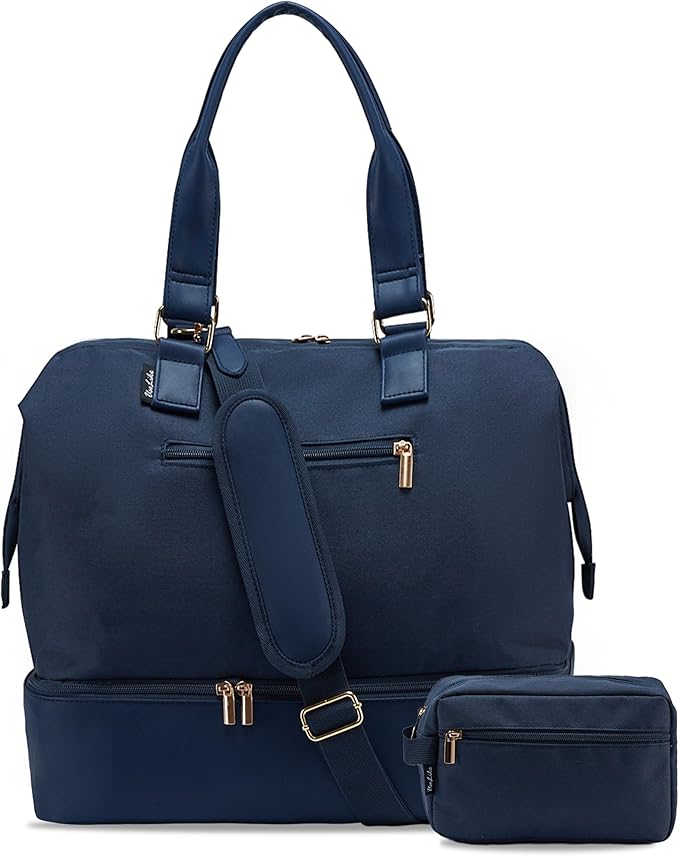 Weekender Bags for Women, Large Travel Duffel Bag with Shoes Compartment, Carry On Overnight Tote Bags with Toiletry Bags, Hospital Bags for Labor and Delivery
