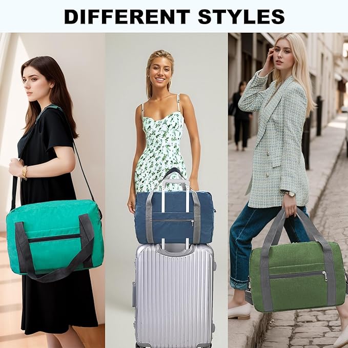 For Spirit Airlines Personal Item Bag 18x14x8 in Underseat Carry-on Luggage foldable Travel Duffle Bag for Airplanes(30L, Navy)