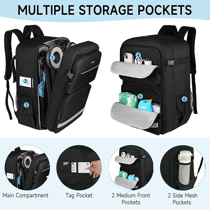 Stroller Travel Bag(Size:13.8''×8.7''×20.5''),Stroller Backpack Compatible with Gb Pockit/Pockit+ All City/Air All Terrain/Cybex Libelle 2 Stroller and Accessories(Bag Only)