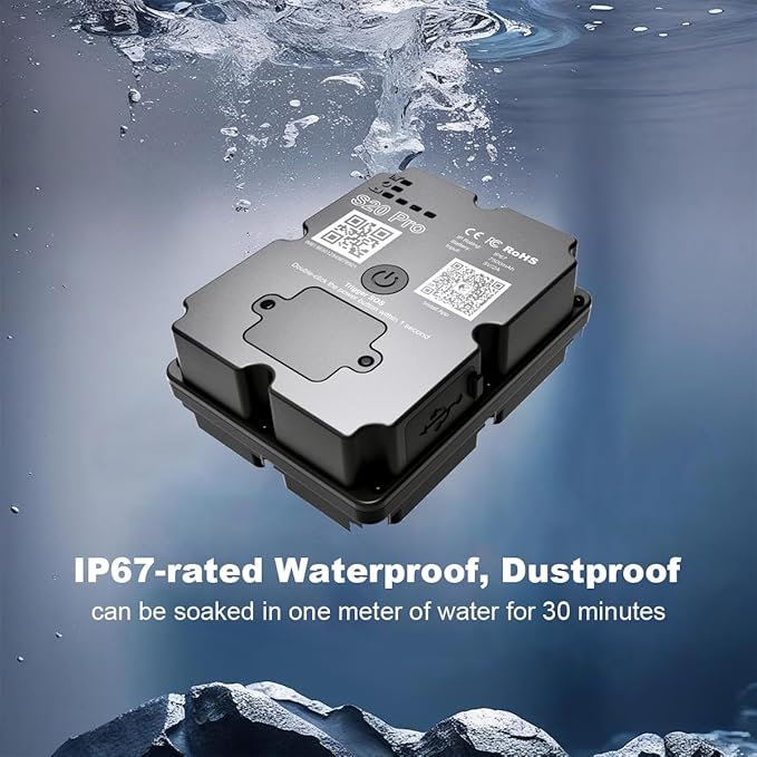 GPS Tracker for Vehicles Long Battery Life up to 7 Months Battery Life, Real Time Tracking, Unlimited Distance, Strong Magnetic,IP67 Waterproof 4G Tracker Device for Vehicles, Subscription Needed