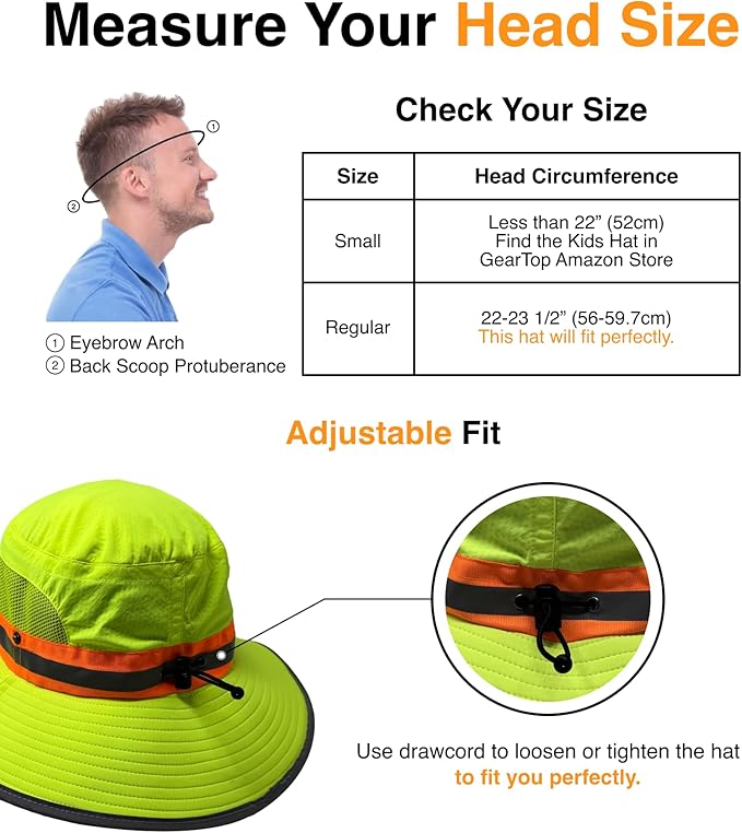 GearTOP Safari Sun Hat for Men and Sun Hats for Women UV Protection UPF 50+ Hiking, Gardening, Fishing