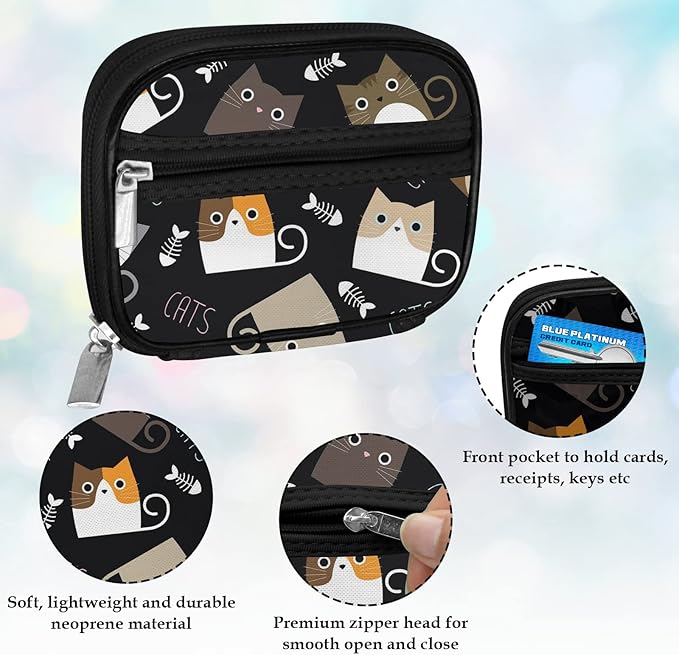Serfeymi Weekly Travel Pill Organizer Pill Case for Purse with Removable 7 Day Pill Box, Fashionable Travel Medicine Organizer Pill Container for Medicine, Vitamin, Supplement - Black 03