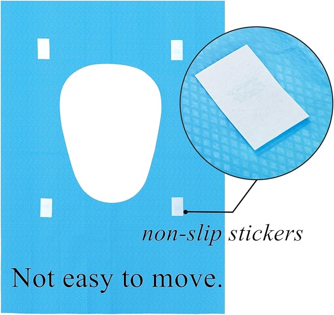 Tebery 100 Pack Toilet Seat Covers Disposable, Individually Wrapped Travel Toilet Cover, Extra Large Potty Seat Liners Portable, Waterproof Potty Training Shield for Public Restroom, Trip, Outdoors