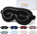ZIMASILK Adjustable 22 Momme 100% Pure Mulberry Silk Sleep Mask, 3D Contoured Cup Eye Mask for Sleeping, Super Soft Breathable Blindfold, Perfect Blocks Light for Sleeping (Black)