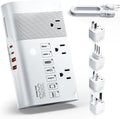 DOACE 500W Universal Travel Adapter 220V to 110V Voltage Converter, Pure Sine Wave European Travel Plug Adapter Converter, Transformer for US to Most Europe，UK/AU/EU/IT with 3 US Outlets & 4 USB