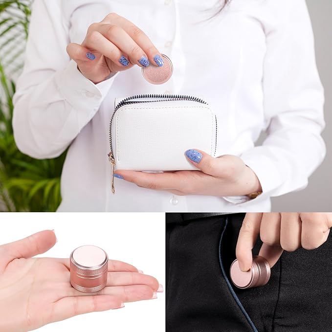 Portable Metal Pill Box Single Waterproof Pill Case for Daily - Pocket Purse Pill Container Medicine Organizer Holder for Vitamins Medication Fish Oils Pink