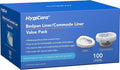 100 Count Enlarged Bedside Commode Liners for Commode Chairs, Bed Pans, and Portable Toilets, Pre-Separated, Leakproof, Sturdy, Disposable, for Adults, Seniors, Medical Care, and Camping