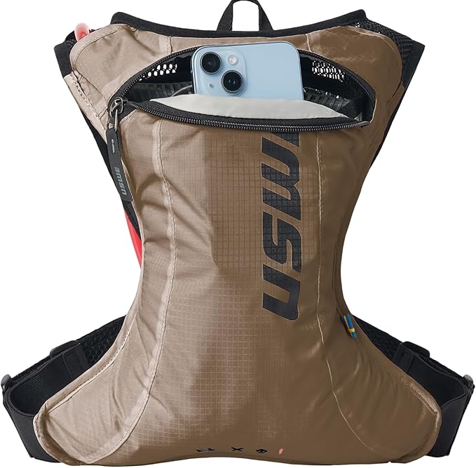 USWE Race 2.0, Ultra Lightweight Hydration Backpack with 2.0L / 70oz Water Bladder, Leak Proof Pack for Gravel, MTB, Running, Hiking, Cycling, Camping, Biking for Men,Women