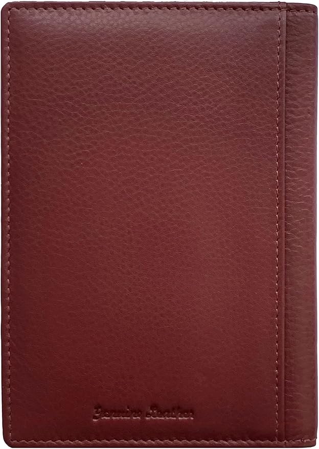 Personalized Monogrammed Merlot Leather RFID Passport Wallet