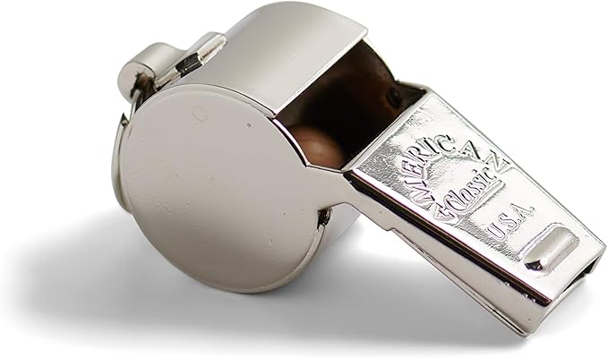 American Whistle Corporation American Classic Whistle - 126 db Solid Brass Whistle with Paracord Lanyards and Safe-T-Tip - Made in America