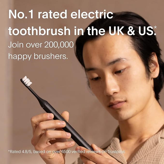 Sonic Electric Toothbrush with UV Travel Case - 40-Day Battery- Designed in California - Electric Toothbrushes Adults - Slim Travel Tooth Brush