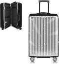 Yotako Upgraded Zippered Transparent PVC Suitcase Cover, No Disassembly Required Clear Luggage Protector for Suitcase Luggage Protector Cover 28''