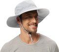 Rosoz Sun Hat for Men Women Boonie Bucket Hat Wide Brim Breathable Cooling Fishing Hats Safari Beach Garden UV Protection