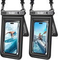 Floating Waterproof Phone Pouch - 2 Pack IPX8 Waterproof Phone Bag with Double Space, Waterproof Phone Case with Lanyard for iPhone 16 15 14 13 Pro Max Galaxy S24+ S23, Beach Cruise Ship Essentials