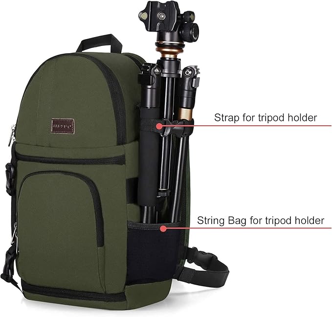MOSISO Camera Sling Bag, DSLR/SLR/Mirrorless Camera Backpack Case Shockproof Photography Backpack with Tripod Holder & Removable Modular Inserts Compatible with Canon/Nikon/Sony/Fuji
