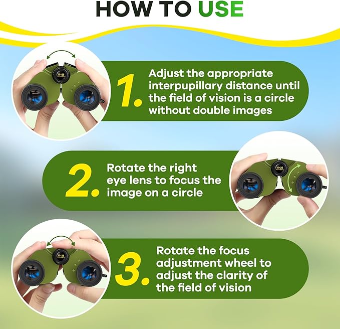 High Powered 15x25 Compact Binoculars for Adults&Kids with BAK4 Prism,FMC Lens,Waterproof Binocular with Low Light Vision,Small Binoculars for Cruise Ship/Bird Watching/Theater/Travel/Sightseeing