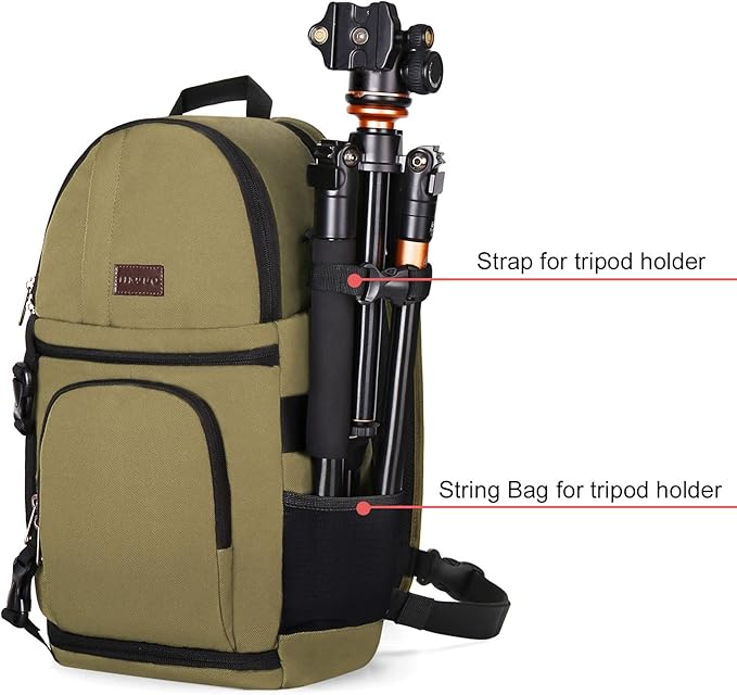 MOSISO Camera Sling Bag, DSLR/SLR/Mirrorless Camera Backpack Case Shockproof Photography Backpack with Tripod Holder & Removable Modular Inserts Compatible with Canon/Nikon/Sony/Fuji