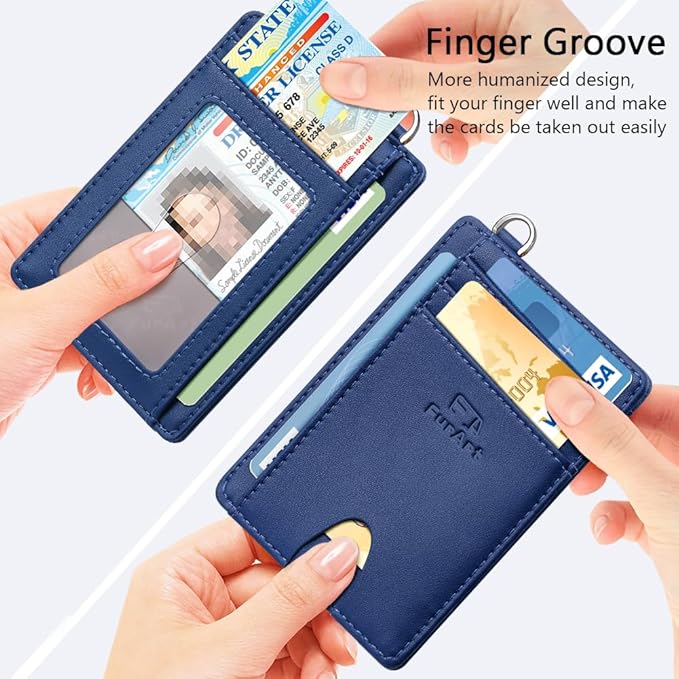 FurArt Slim Minimalist Wallet, Front Pocket Wallets, RFID Blocking, Credit Card Holder for Men & Women