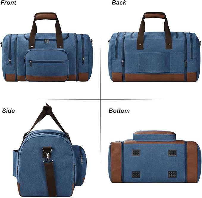 Dimayar Expandable Duffle Bag for Men, 50L Large-Capacity Weekender, Water-Resistant Mens Duffle Bags for Traveling, Lightweight & Durable Overnight Carry-On, Versatile Gym and Travel Bag
