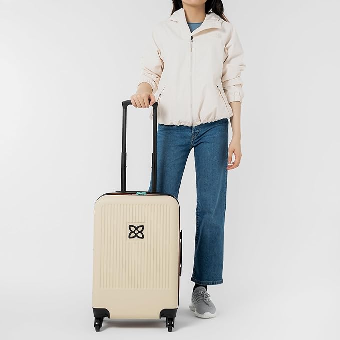 Sherpani Meridian, 22 Inch Carry On Luggage Airline Approved, Rolling Hardside Suitcase 22x14x9, Travel Luggage for Women, Expandable Suitcase, Travel Gift (Bluff)