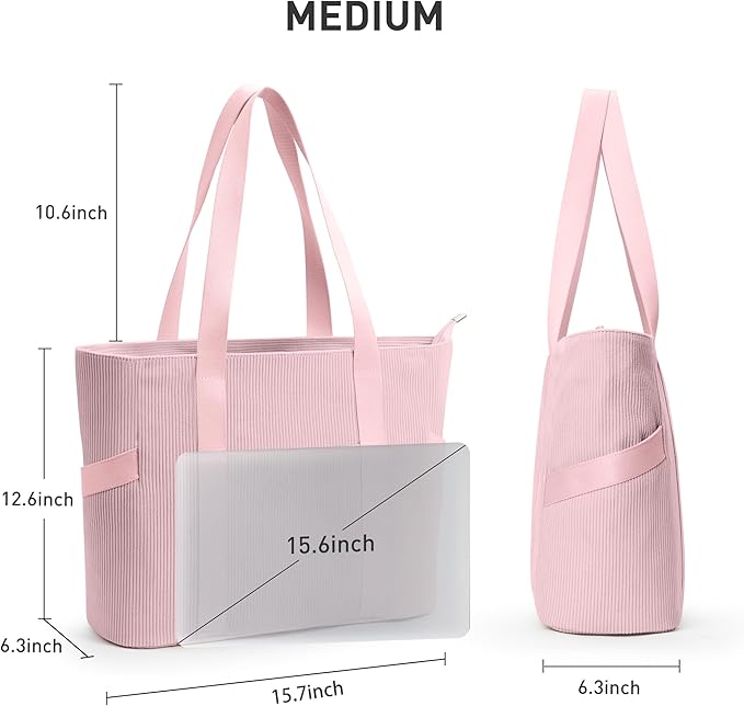 Tote Bag for Women with Zipper, Travel Tote Bags with Compartments Large Shoulder Bag Handbag for Gym Work School
